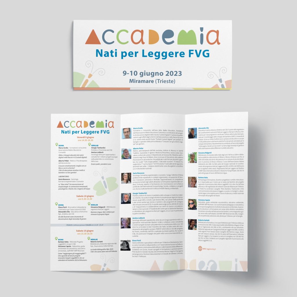 Visual grafico Nati per Leggere pieghevole