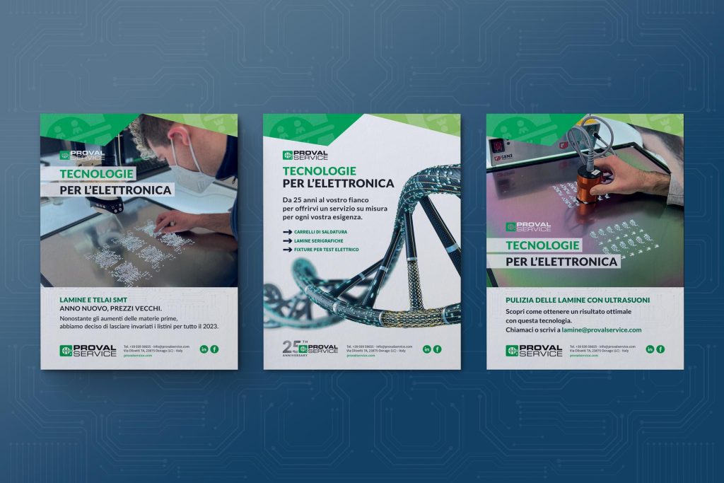 Campagna pubblicitaria layout