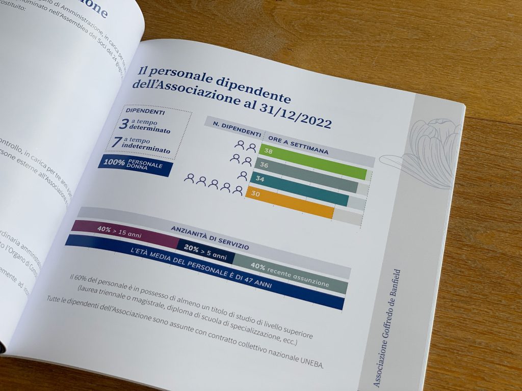 esempio layout impaginazione con infografica diagrammi