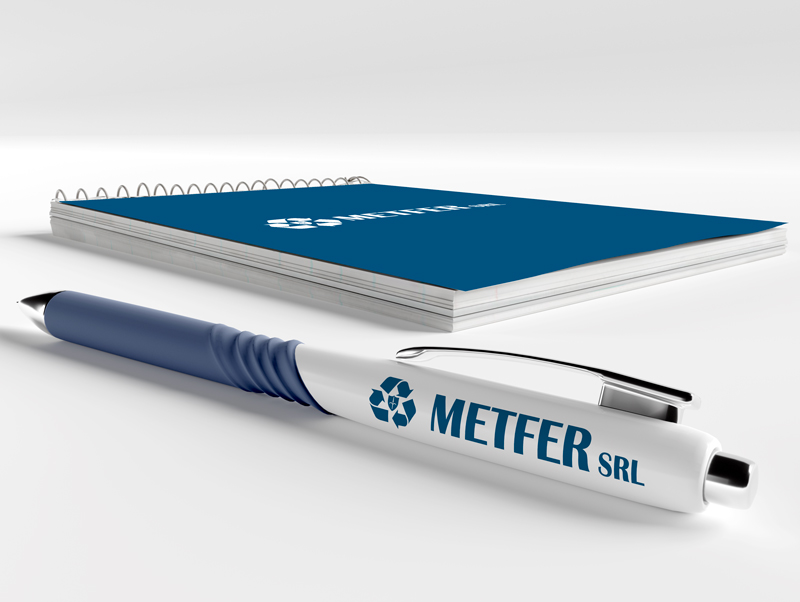 Gadget aziendale personalizzato penna e bloc notes