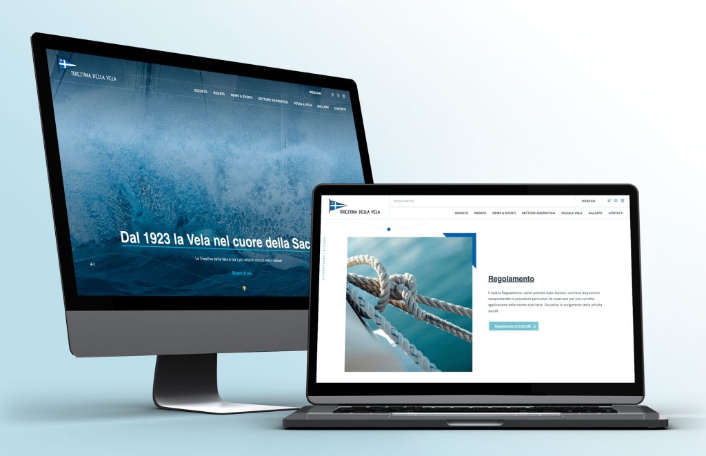 Web Design società velica desktop e notebook