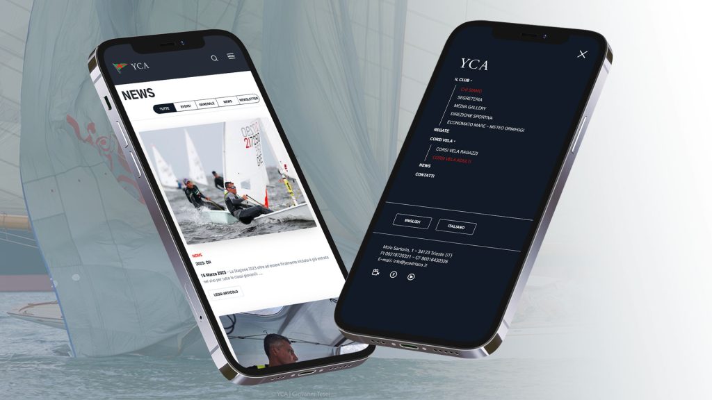 Sito web velico mobile