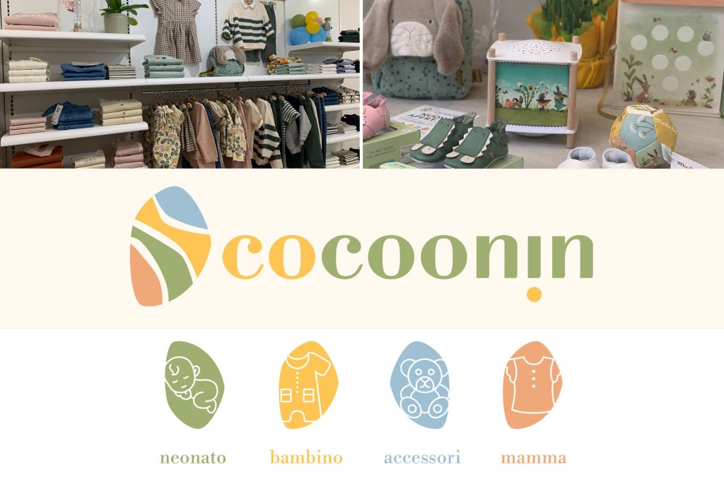 Negozio bambini con angolo allattamento